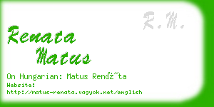 renata matus business card